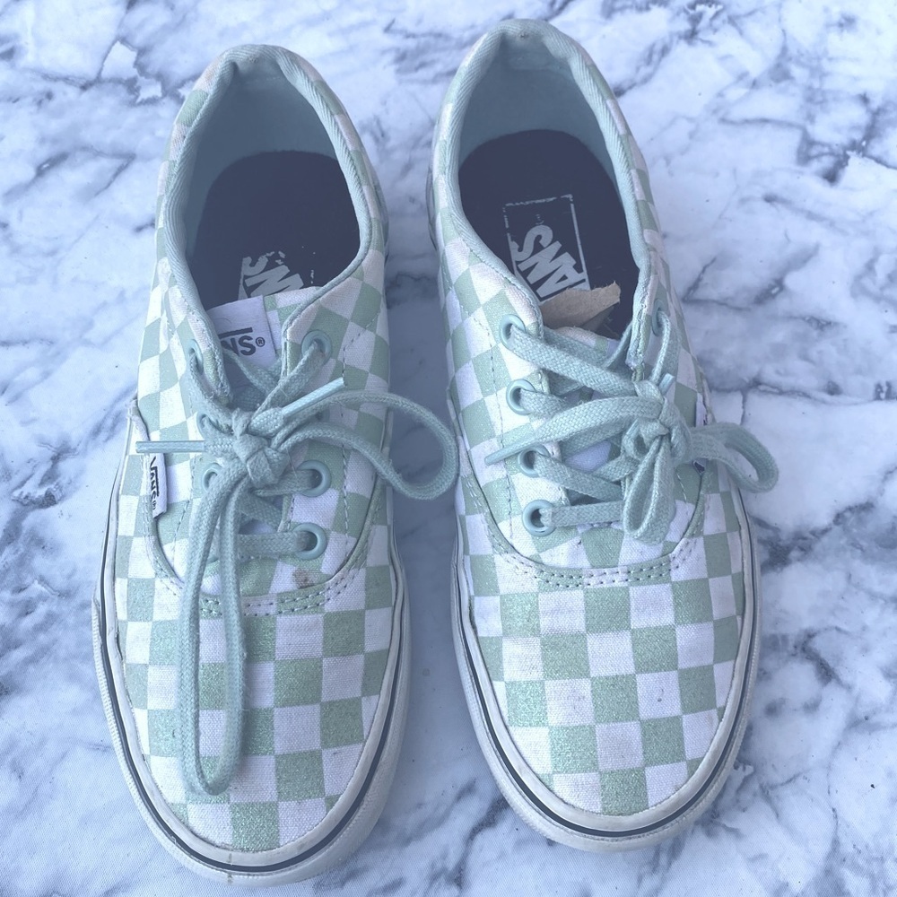 Vans Checkered Green/White Women’s Sneakers